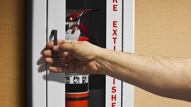 Flush Mount Extinguisher Cabinet Installation